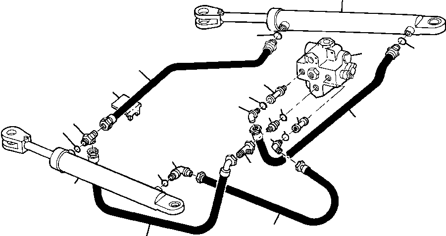 HOSE, VALVE TO LH STEERING CYLINDER 1105 164 C2 KOMATSU