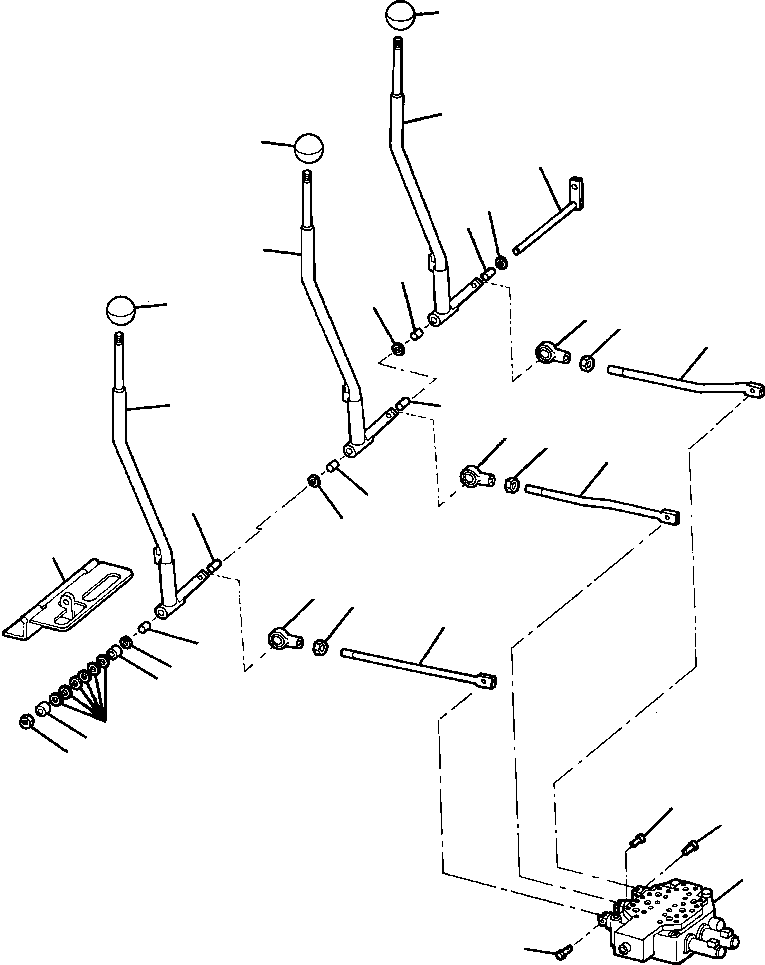 ROD, AUXILIARY CONTROL 1245 855 H1 KOMATSU
