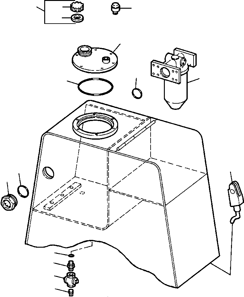 VALVE, DRAIN - HYDRAULIC TANK 1005 117 C1 KOMATSU