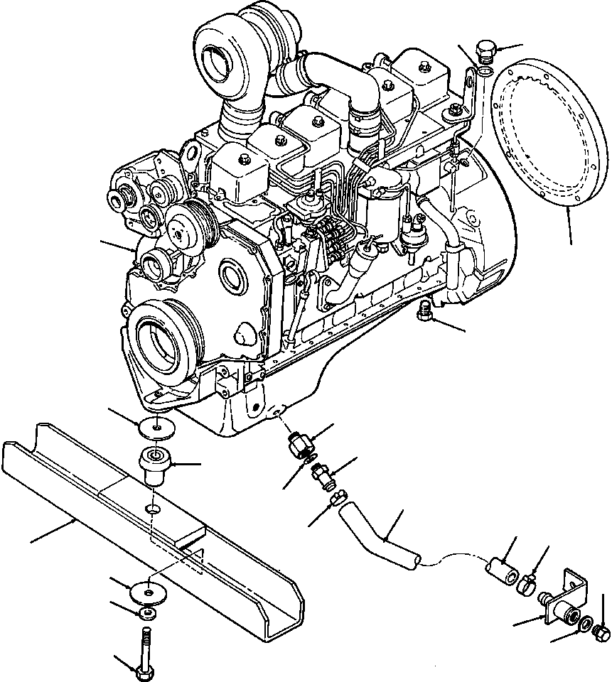 ENGINE, D359T (515C/515CH) 1250 462 H91 KOMATSU