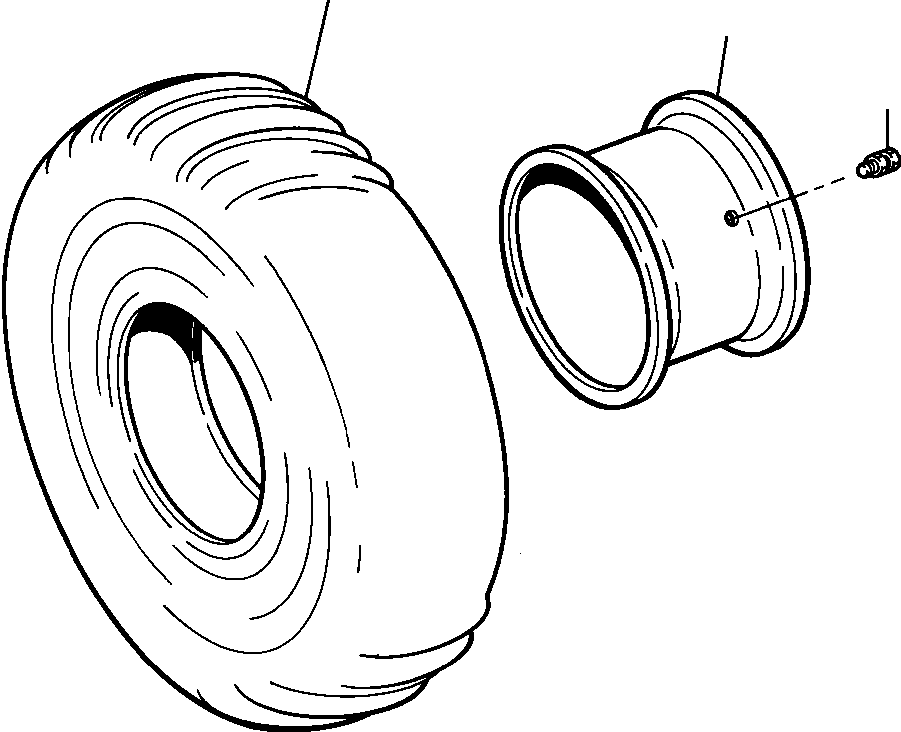 WHEEL, 18.40 X 24 1267 634 H91 KOMATSU