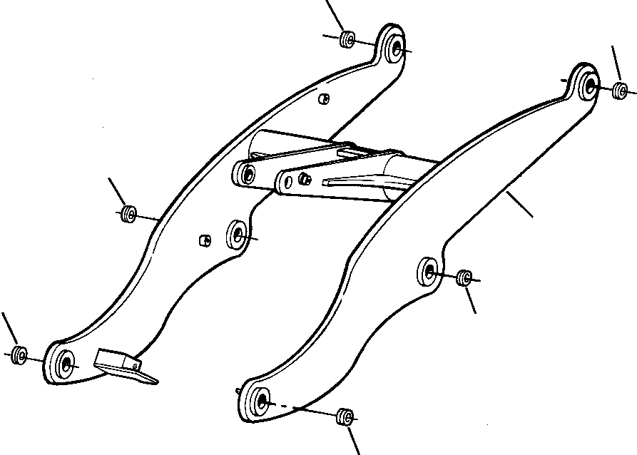 BOOM ASSEMBLY - USED WITH AUXILIARY PIPING 1258 450 H92 KOMATSU
