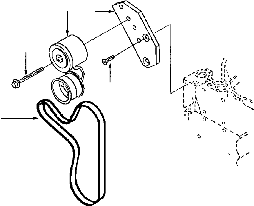BRACKET, BELT TENSIONER 1241 746 H1 KOMATSU
