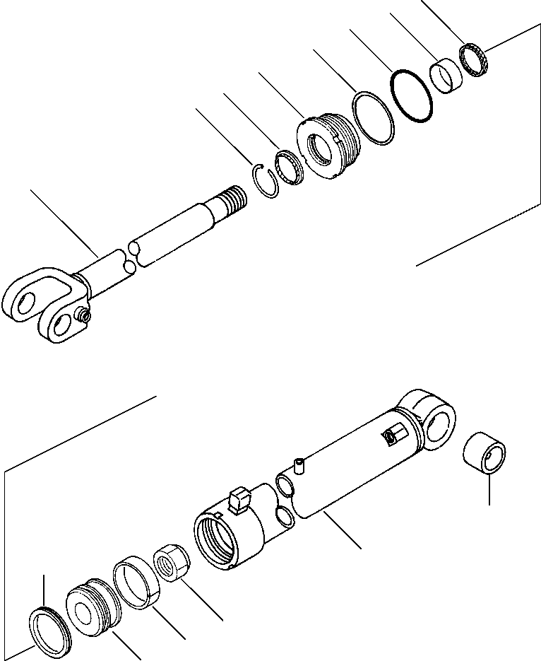 CYLINDER ASSEMBLY, LIFT - RH 707-00-11331 KOMATSU