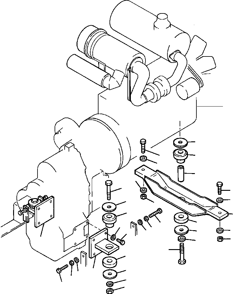 ENGINE ASSEMBLY, 610T 417-01-A1110 KOMATSU