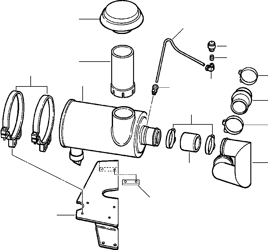 HOOD, AIR INLET 257 883 C91 KOMATSU