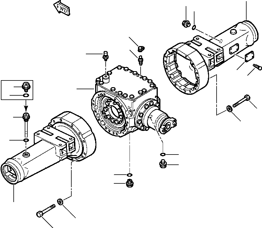 AXLE ASSEMBLY, FRONT 417-22-10013 KOMATSU