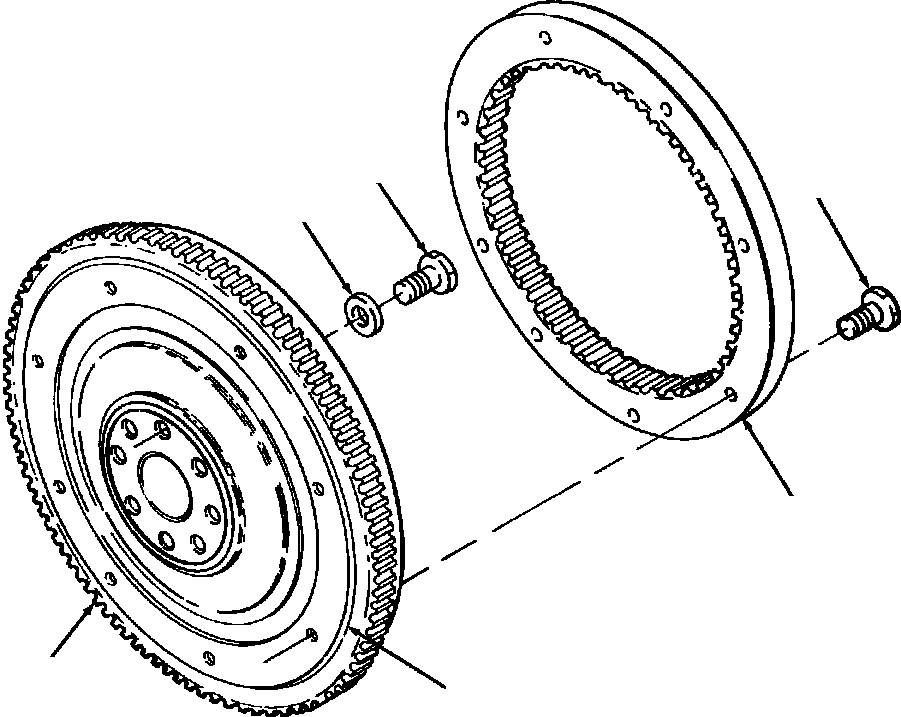 FLYWHEEL ASSEMBLY 1294 512 H91 KOMATSU