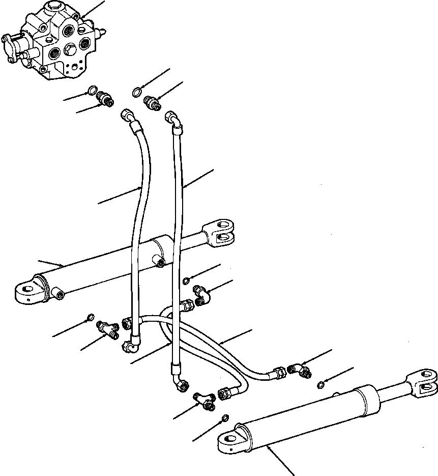 HOSE, STEERING VALVE TO R.H. CYLINDER 1126 368 C1 KOMATSU