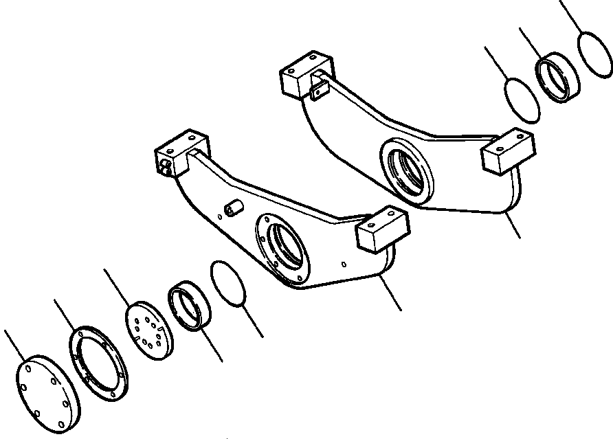 TRUNNION ASSEMBLY, FRONT BOLSTER 1267 746 H91 KOMATSU