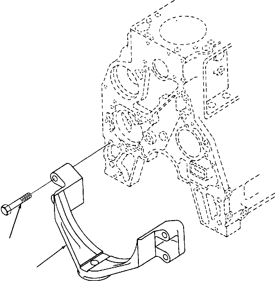 SUPPORT, FRONT ENGINE 1278 061 H22 KOMATSU