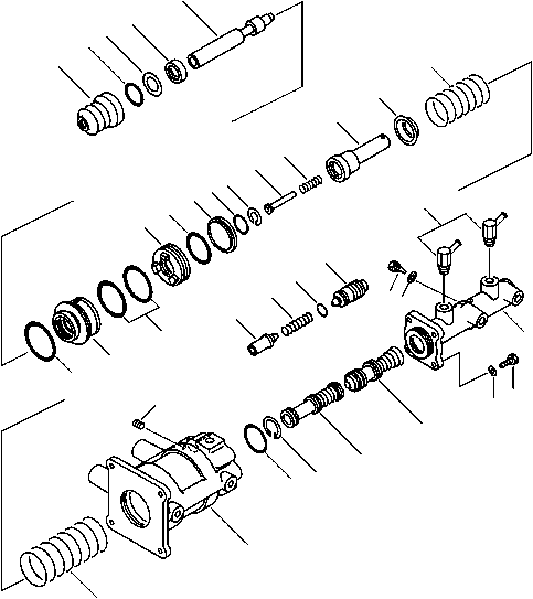CYLINDER ASS'Y,BOOSTER AND MASTER 418-43-17401 KOMATSU