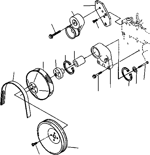 SUPPORT ASSEMBLY, FAN 1294 331 H91 KOMATSU