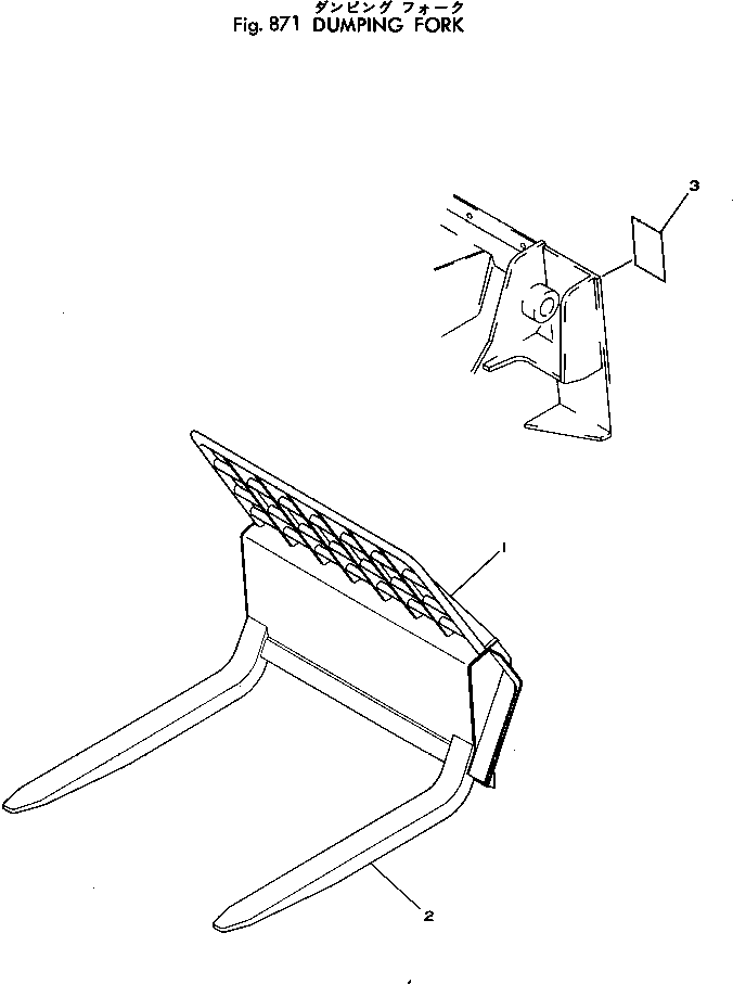 DUMPING FORK ASS'Y 385-10199481 KOMATSU