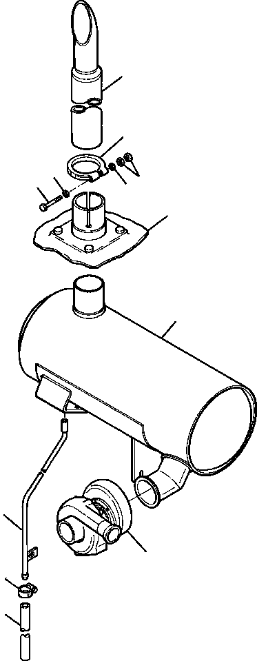 MUFFLER, EXHAUST 419-01-A1140 KOMATSU