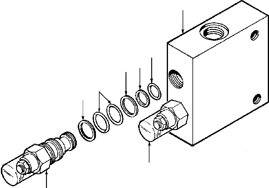 VALVE, DUAL COUNTERBALANCE 1252 159 H91 KOMATSU