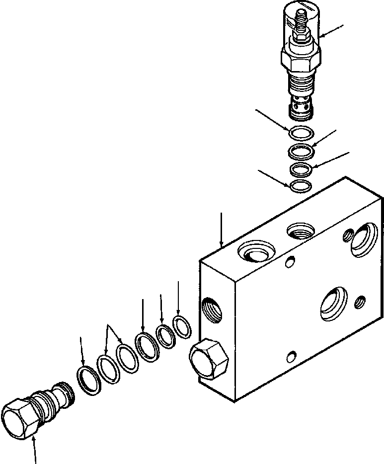 VALVE, DUAL COUNTERBALANCE RELIEF 4609 548 H91 KOMATSU