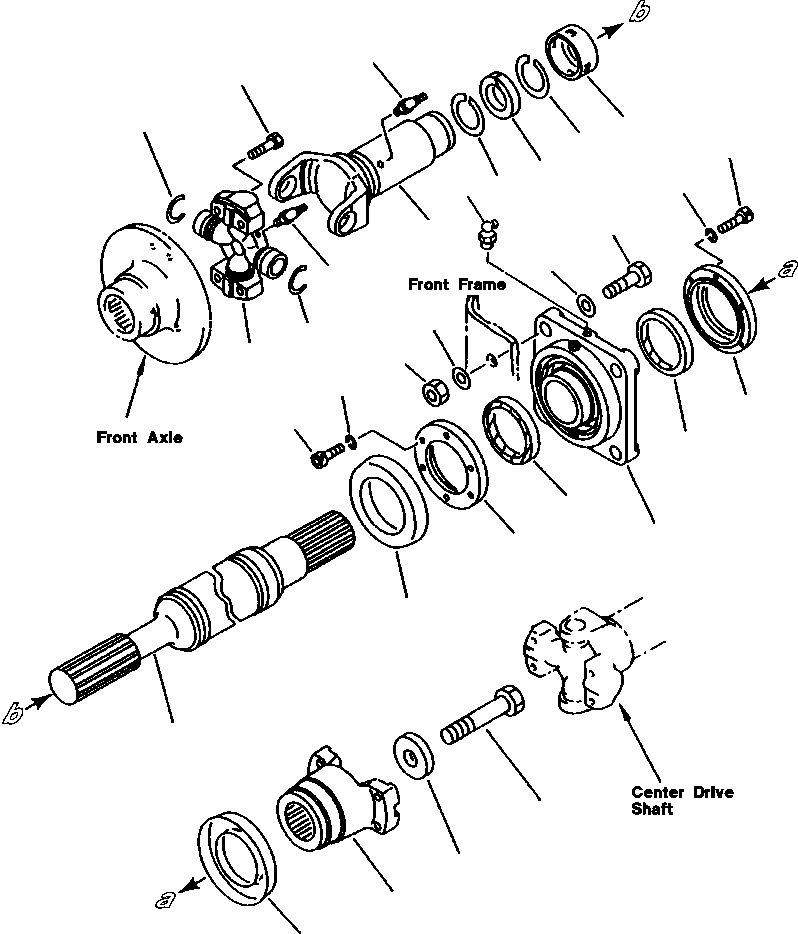 YOKE AND SHAFT A. 423-20-13650 KOMATSU