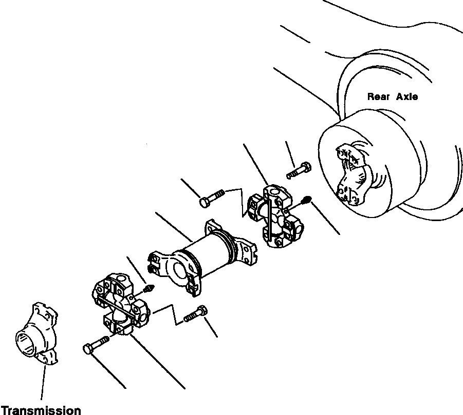 DRIVE SHAFT ASSY, REAR 423-20-A1190 KOMATSU