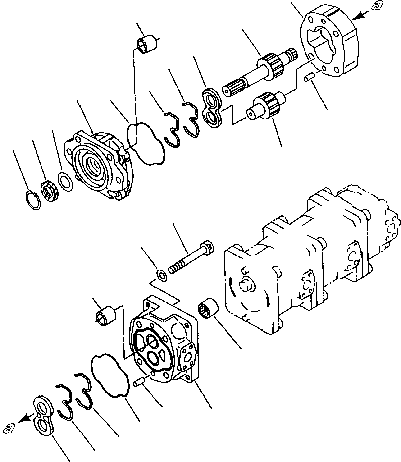 PUMP ASS'Y,(SAR 80) 705-12-38211 KOMATSU
