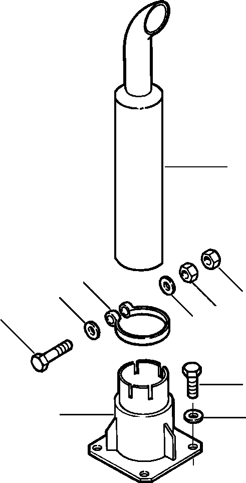BRACKET, EXHAUST PIPE MOUNTING 423-54-11250 KOMATSU