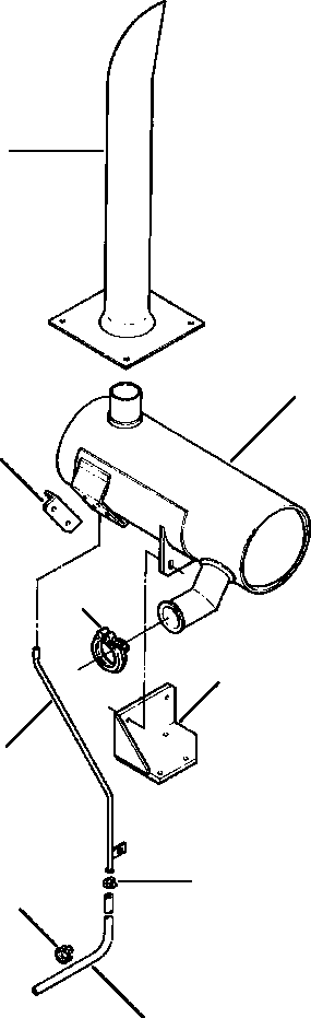 PIPE, STANDARD EXHAUST 419-01-A1220 KOMATSU