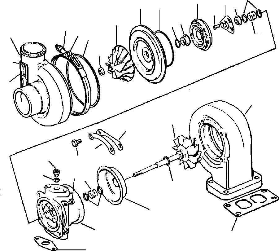 IMPELLER, TURBOCHARGER COMPRESSOR 1241 164 H2 KOMATSU