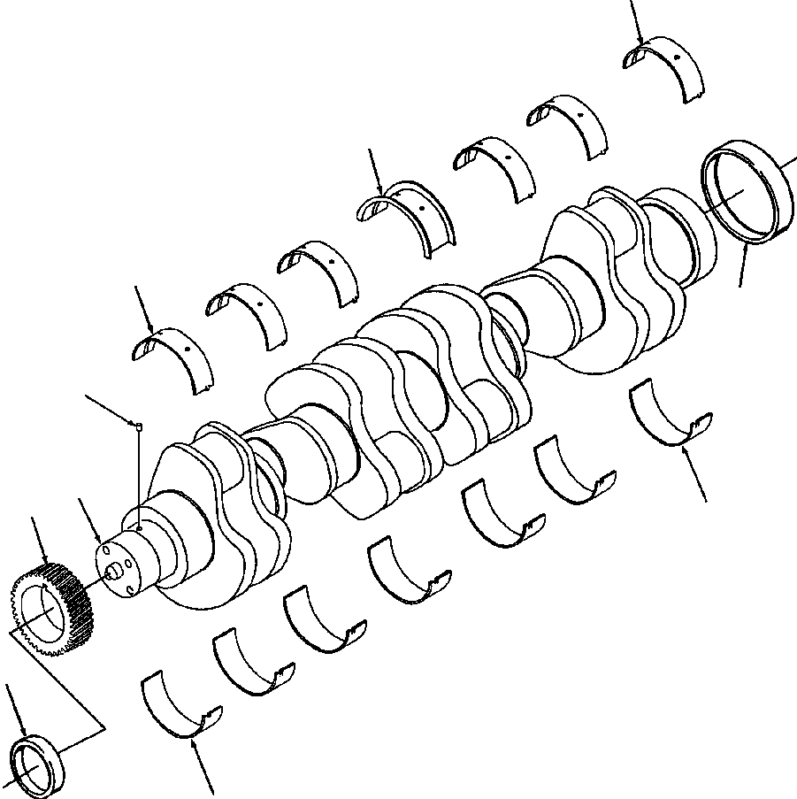 BEARING, CRANKSHAFT THRUST - 0.50MM OVERSIZE JOURN 1304 949 H1 KOMATSU