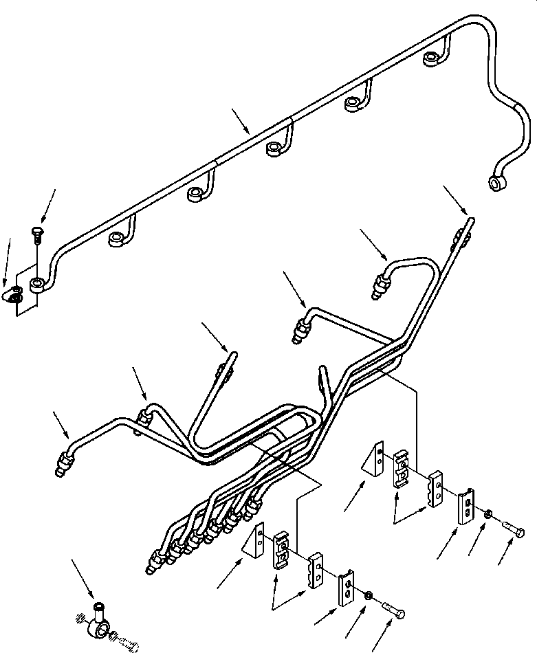 TUBE, INJECTOR FUEL SUPPLY - NO. 4 CYLINDER 6742-01-2260 KOMATSU