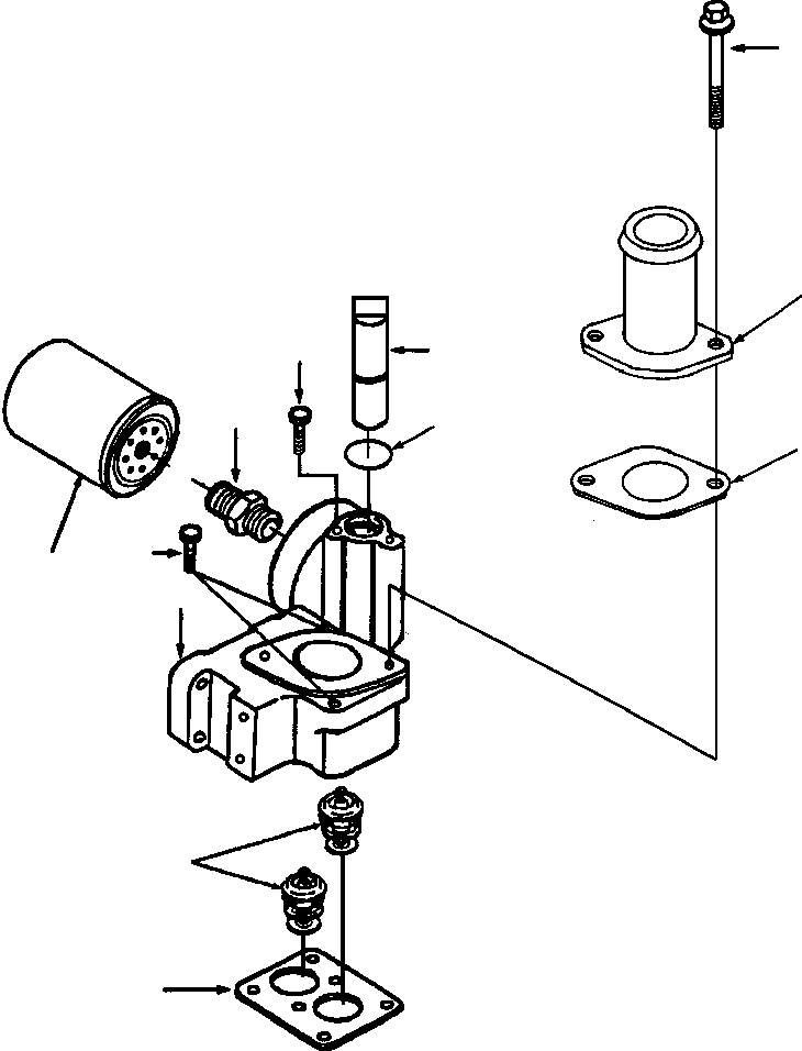 HOUSING, THERMOSTAT 6742-01-0380 KOMATSU