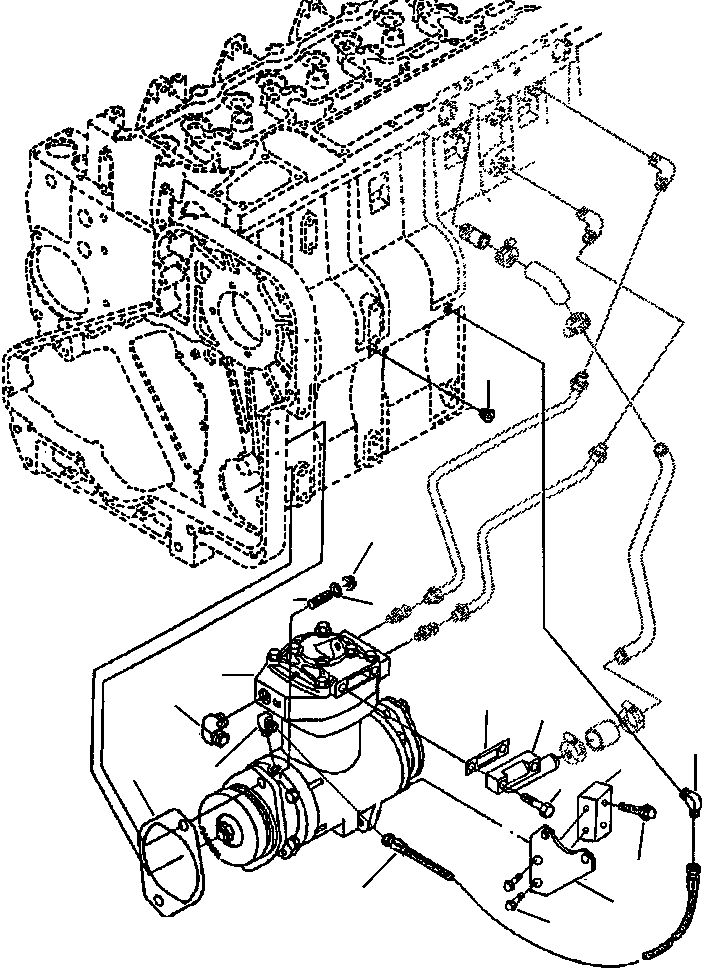 BRACE, AIR COMPRESSOR 1295 078 H3 KOMATSU