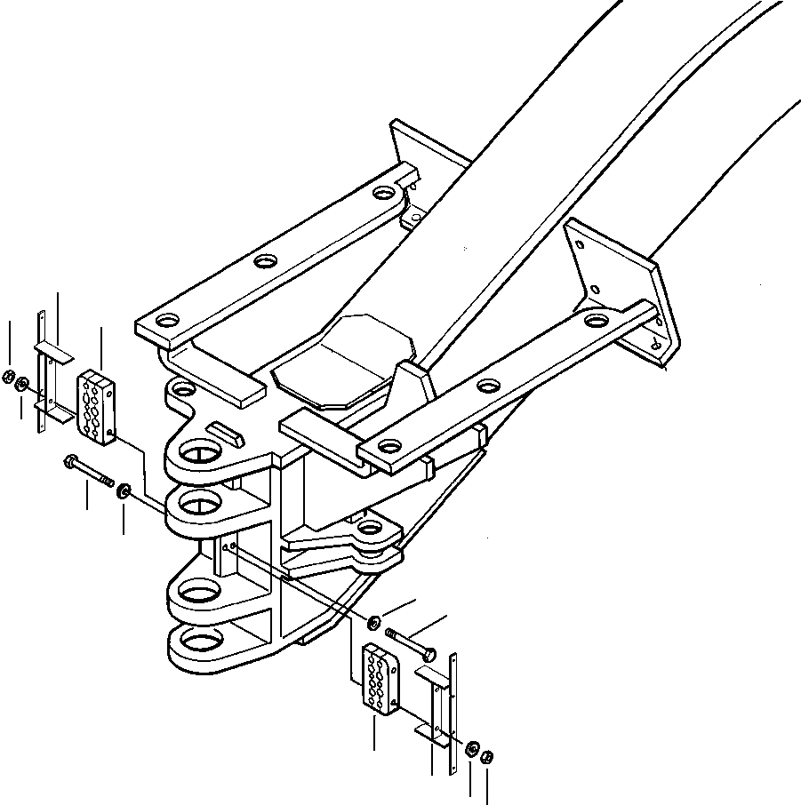 SUPPORT, HOSE 1430 809 H1 KOMATSU