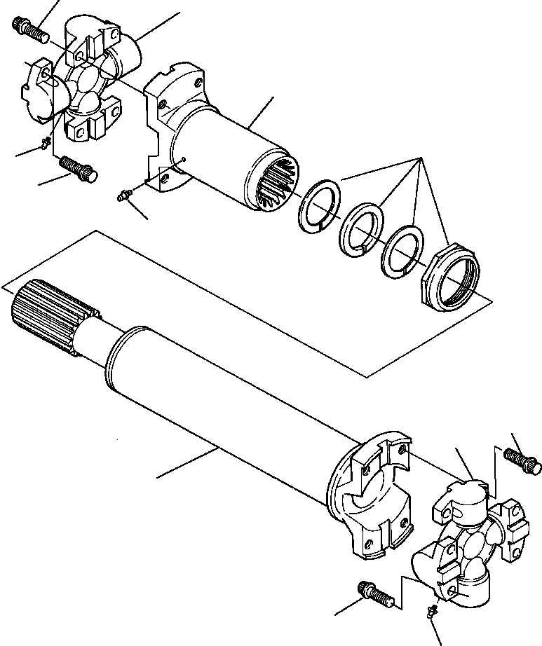 YOKE AND SHAFT ASSEMBLY, CENTER DRIVE 424-20-A1130 KOMATSU