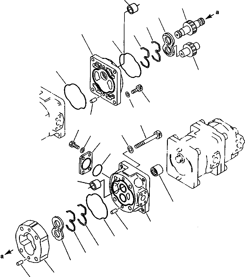 PUMP ASSEMBLY, LOADER AND STEERING - SAR 63 705-12-36340 KOMATSU