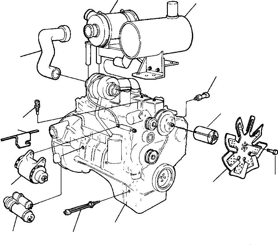 FAN, ENGINE 421-01-A1160 KOMATSU