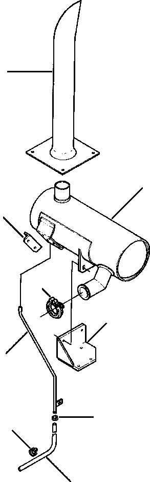 PIPE, STANDARD EXHAUST 424-01-A1220 KOMATSU