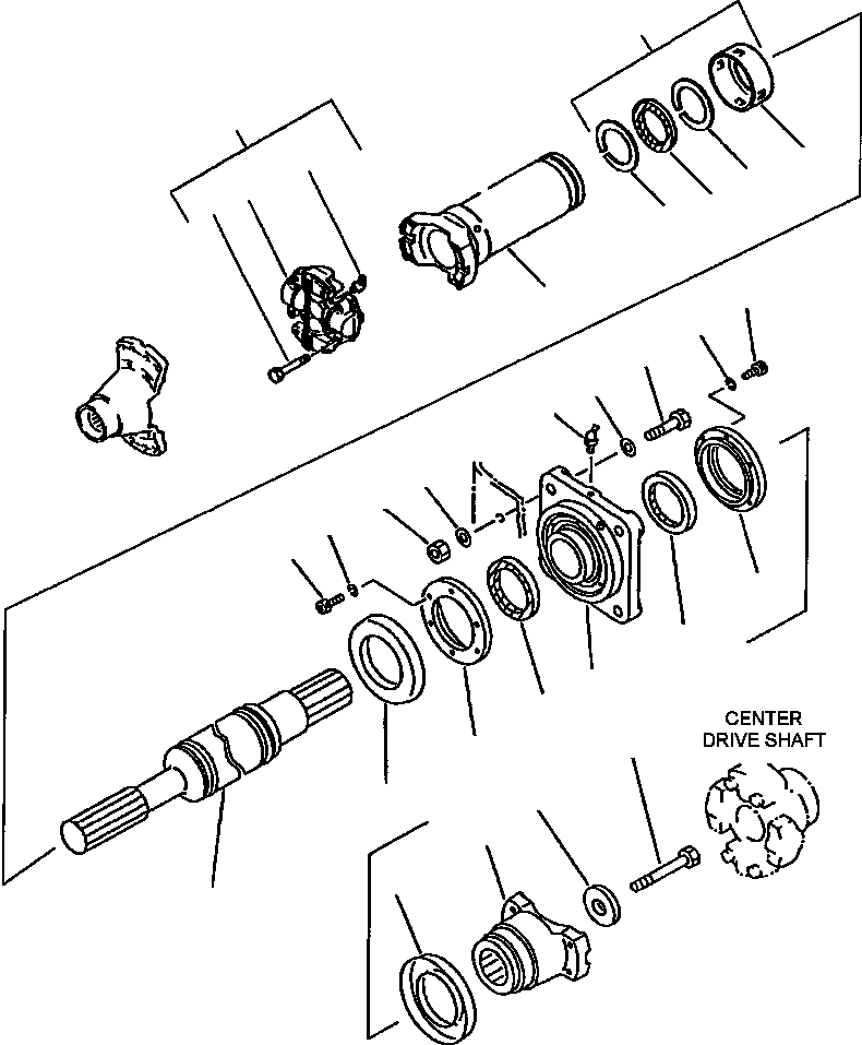 FRONT SHAFT, WITH DEFLECTOR 421-20-A1140 KOMATSU