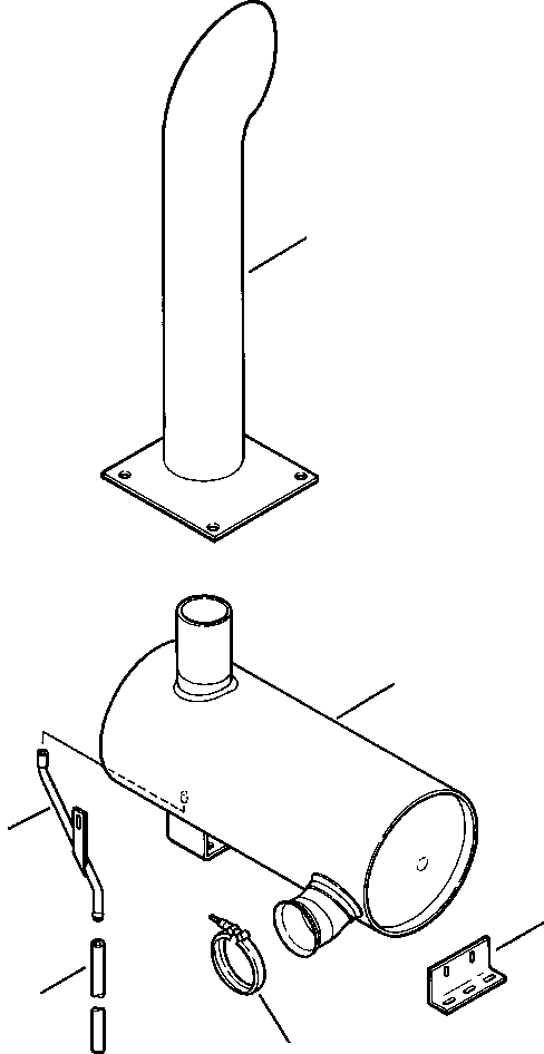 PIPE, STANDARD EXHAUST 421-01-A1310 KOMATSU