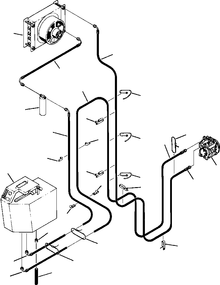 HOSE - COMPRESSOR TO CONDENSER 421-963-A310 KOMATSU