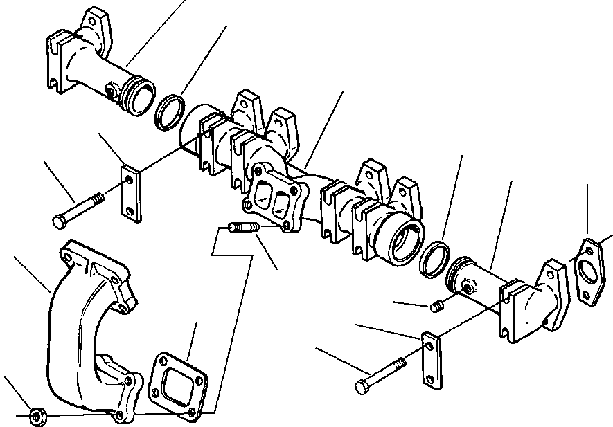 MANIFOLD, EXHAUST 1246 503 H1 KOMATSU
