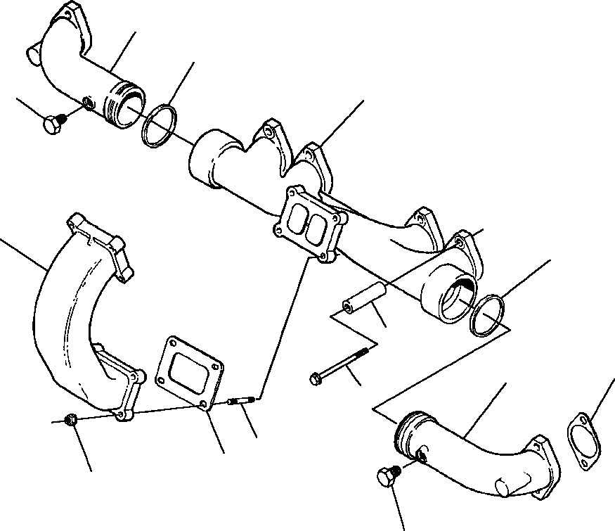 MANIFOLD, EXHAUST 1296 079 H91 KOMATSU
