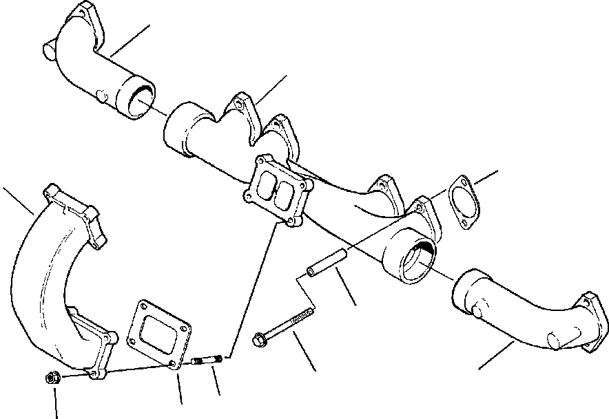 MANIFOLD, EXHAUST 1296 305 H2 KOMATSU
