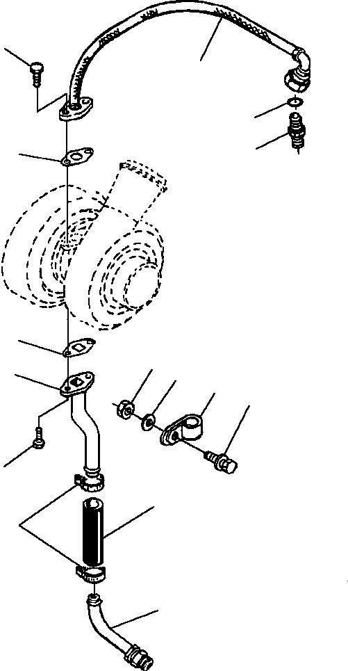 TUBE, TURBO OIL DRAIN 1246 528 H1 KOMATSU