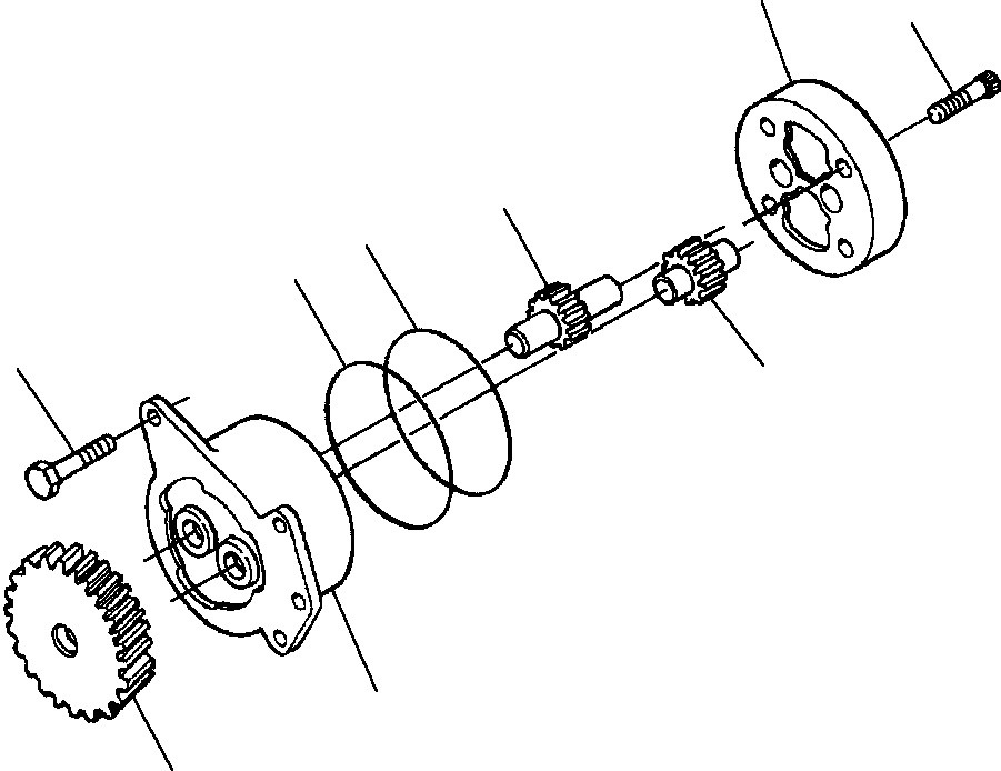 GEAR AND SHAFT ASSEMBLY 1246 375 H1 KOMATSU