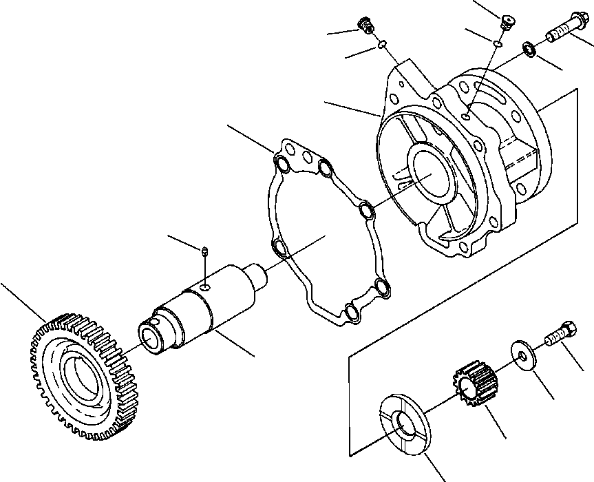 GEAR AND SHAFT 1246 243 H91 KOMATSU