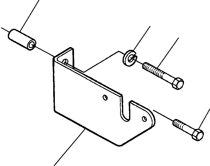 BRACKET, THROTTLE CONTROL 1294 161 H91 KOMATSU