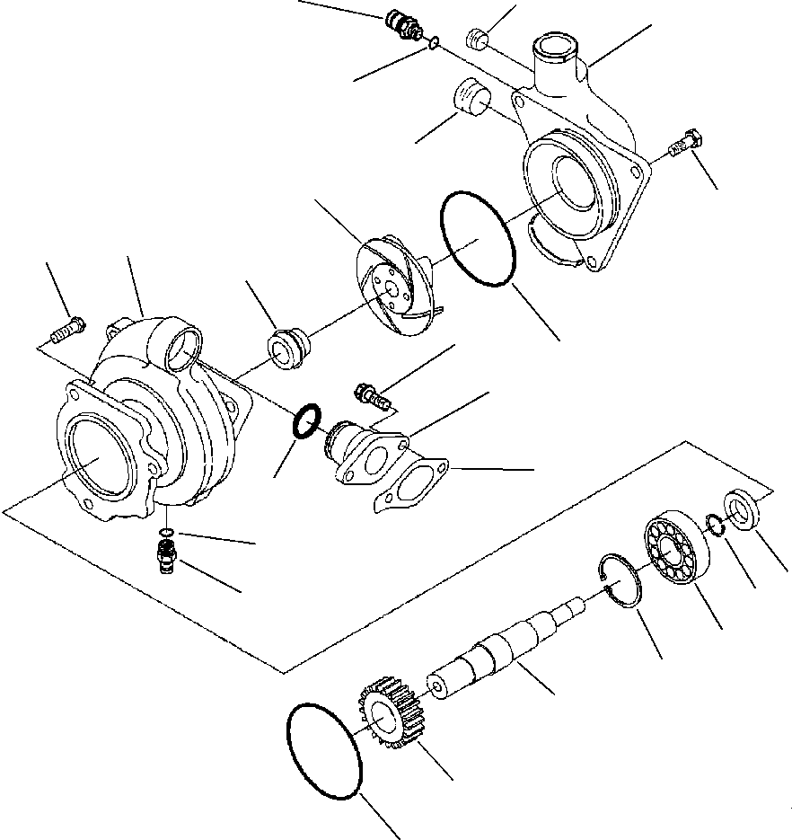PUMP ASSEMBLY, WATER 1295 271 H91 KOMATSU