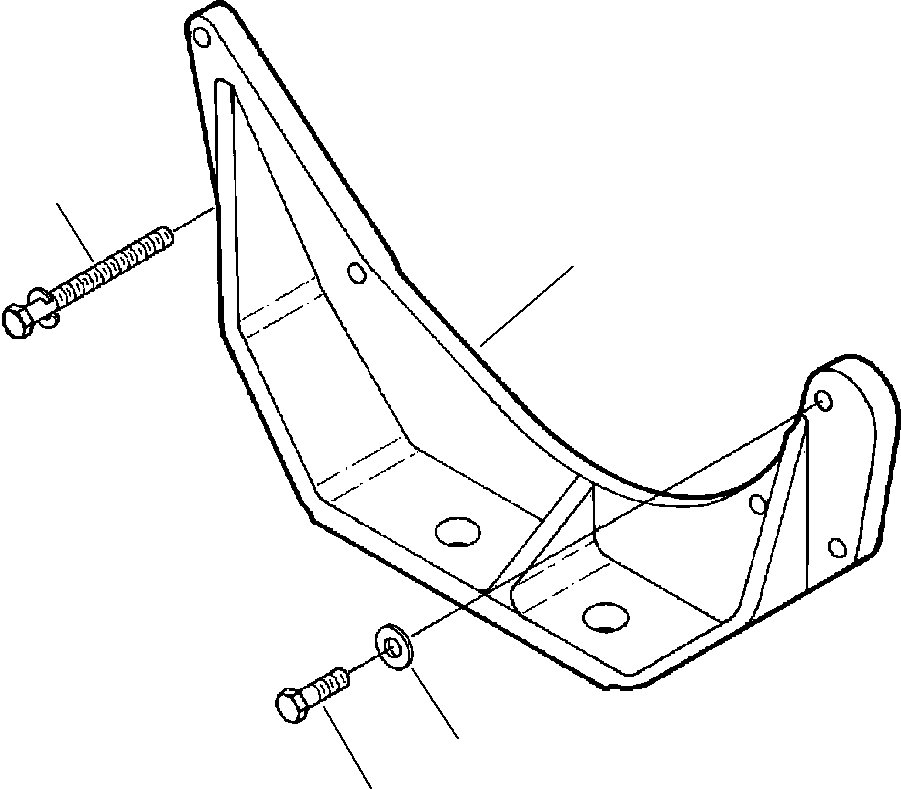 SUPPORT, FRONT ENGINE 1304 792 H1 KOMATSU