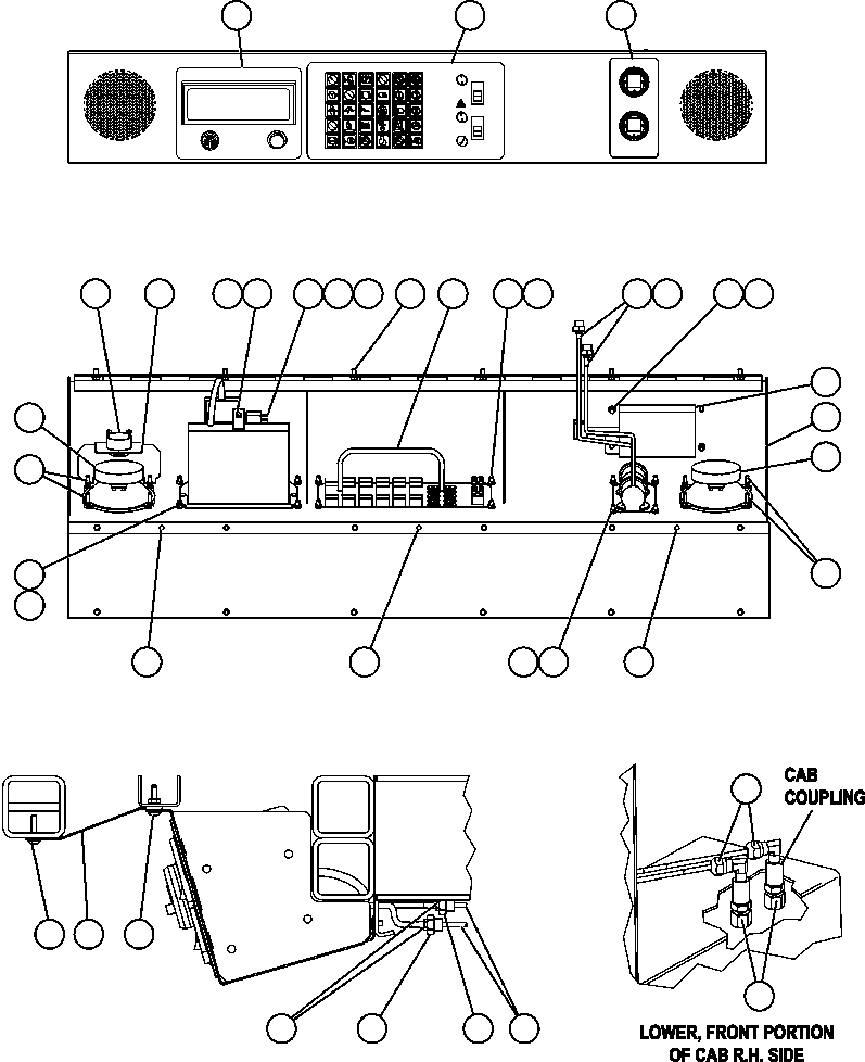 WARNING LIGHTS MODULE (SEE INDEX) (1) EK5159 KOMATSU