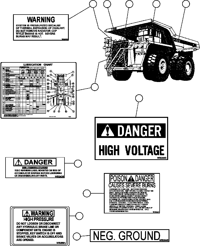 PLATE, NO STEP WARNING (TOP OF BLOWN GRID) WB2848 KOMATSU